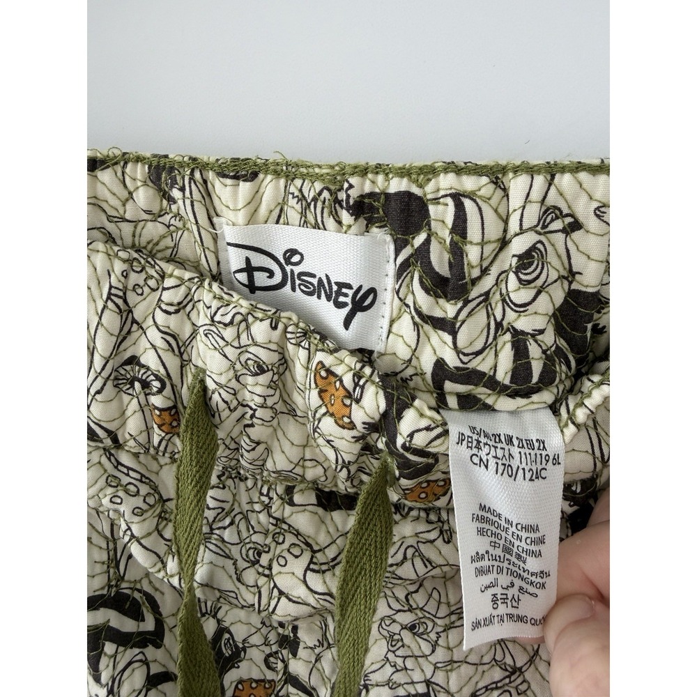 Disney Bambi Cotton Pull On Cropped Pants Green Plus Size 2XL - Picture 5 of 15